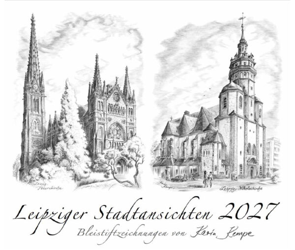 Leipzig Bleistiftzeichnungen Kalender 2027