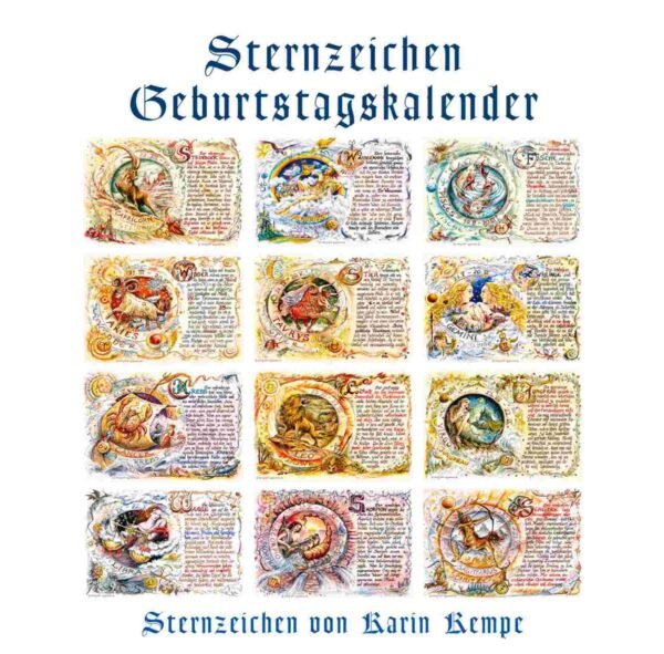Immerwährende Geburtstagskalender Sternzeichen